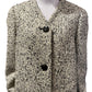 BALENCIAGA WHITE/BLACK TWEED COAT