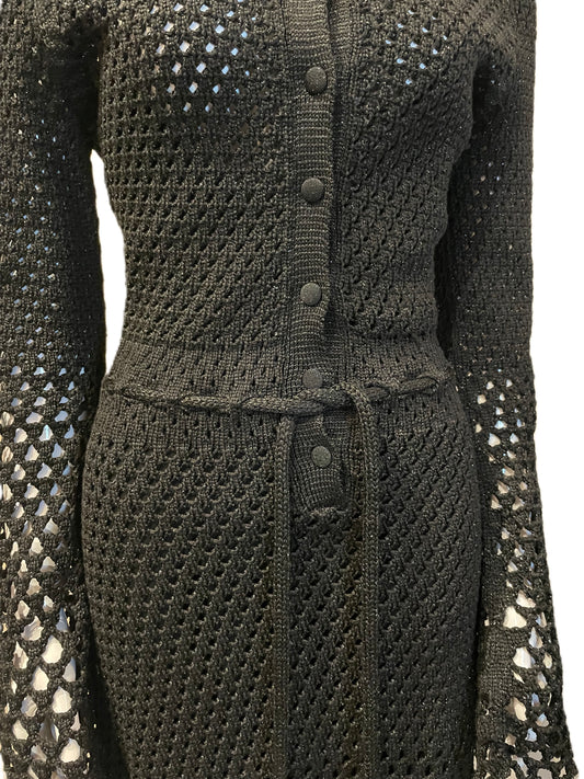 PROENZA SCHOULER 'DEGRADE OPEN KNIT DRESS WITH BELL SLEEVE