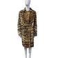 YVES SAINT LAURENT TIGER PRINT GOAT HAIR COAT