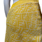 FENDI YELLOW MID LENGTH LOGO SKIRT