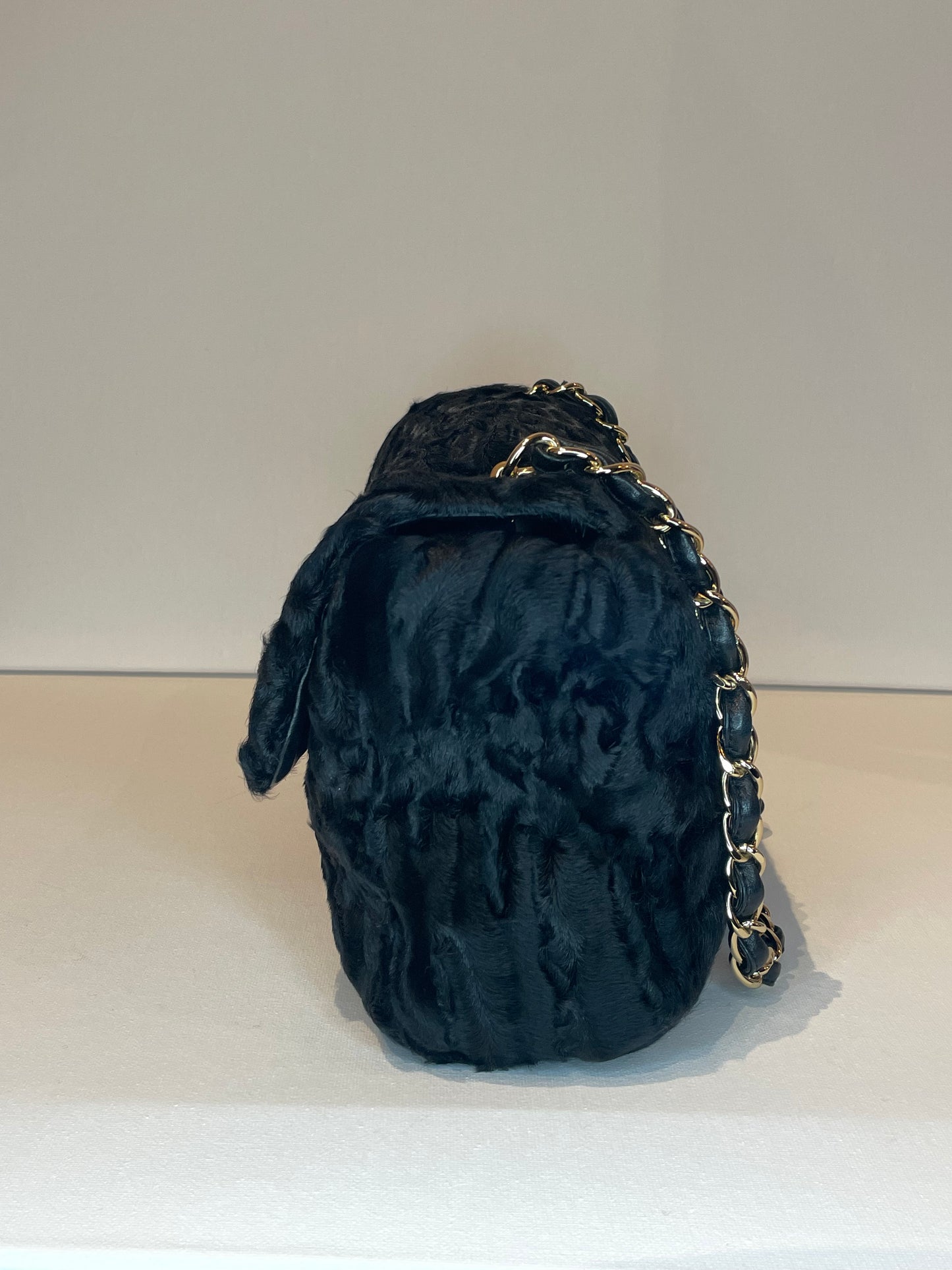 CHANEL PERSIAN LAMB SINGLE FLAP BAG