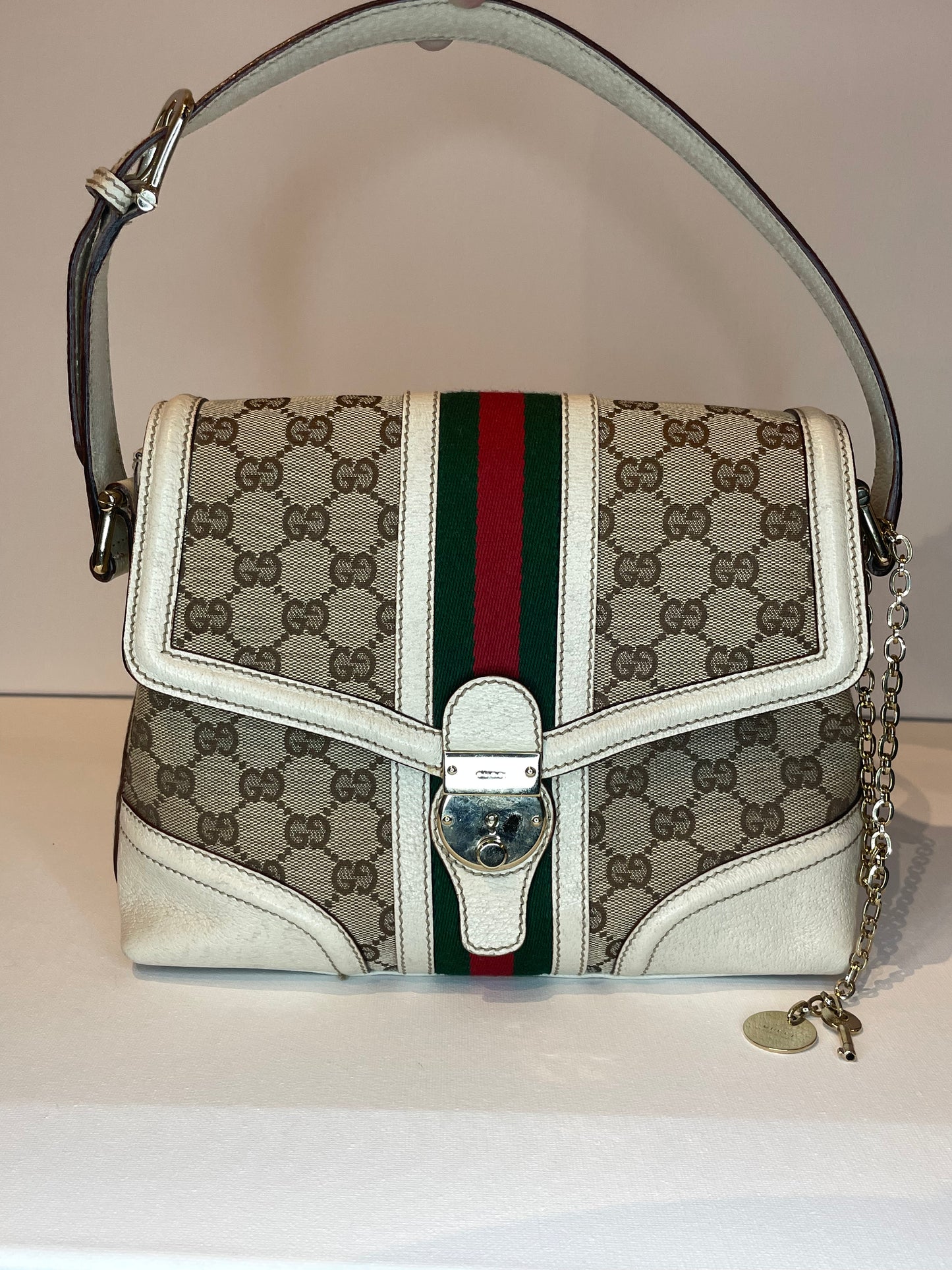 GUCCI GG TREASURE FLAP SHERRY LINE BAG