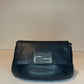 FENDI BLACK LEATHER BAGUETTE WITH CROSSBODY CHAIN