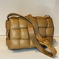 BOTTEGA VENETA CARAMEL PADDED CASSETTE BAG