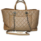 CHANEL QUILTED LARGE COCO HANDLE SHOPPING TOTE BEIGE