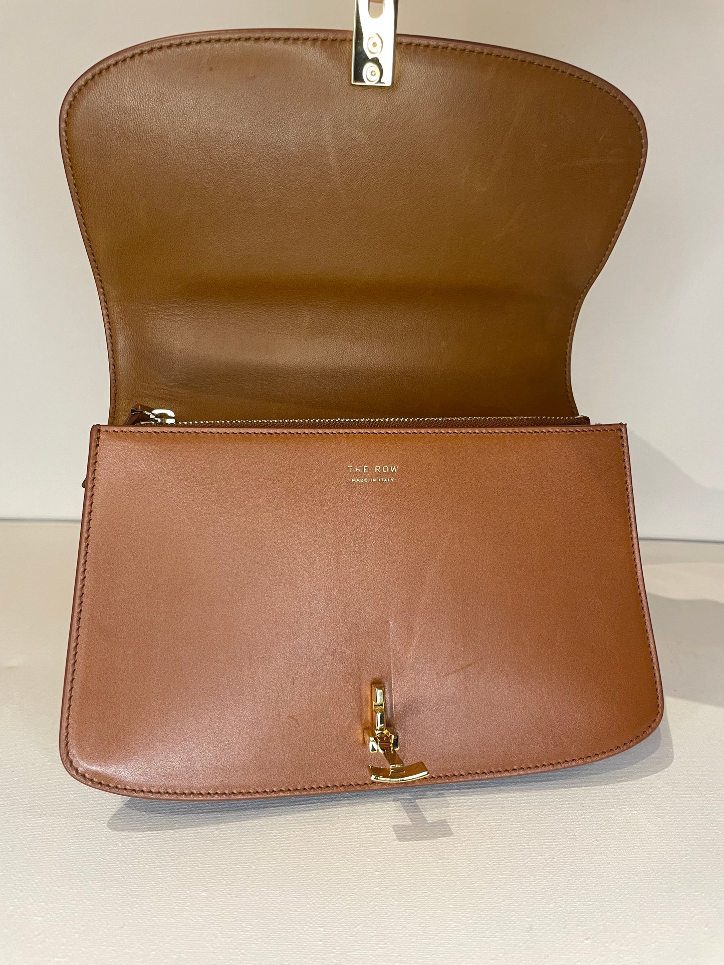 THE ROW SOFIA LEATHER SHOULDER BAG