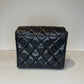 CHANEL 1994 BLACK LAMBSKIN LEATHER SMALL CC CROSSBODY SHOULDER FLAP BAG