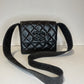 CHANEL 1994 BLACK LAMBSKIN LEATHER SMALL CC CROSSBODY SHOULDER FLAP BAG