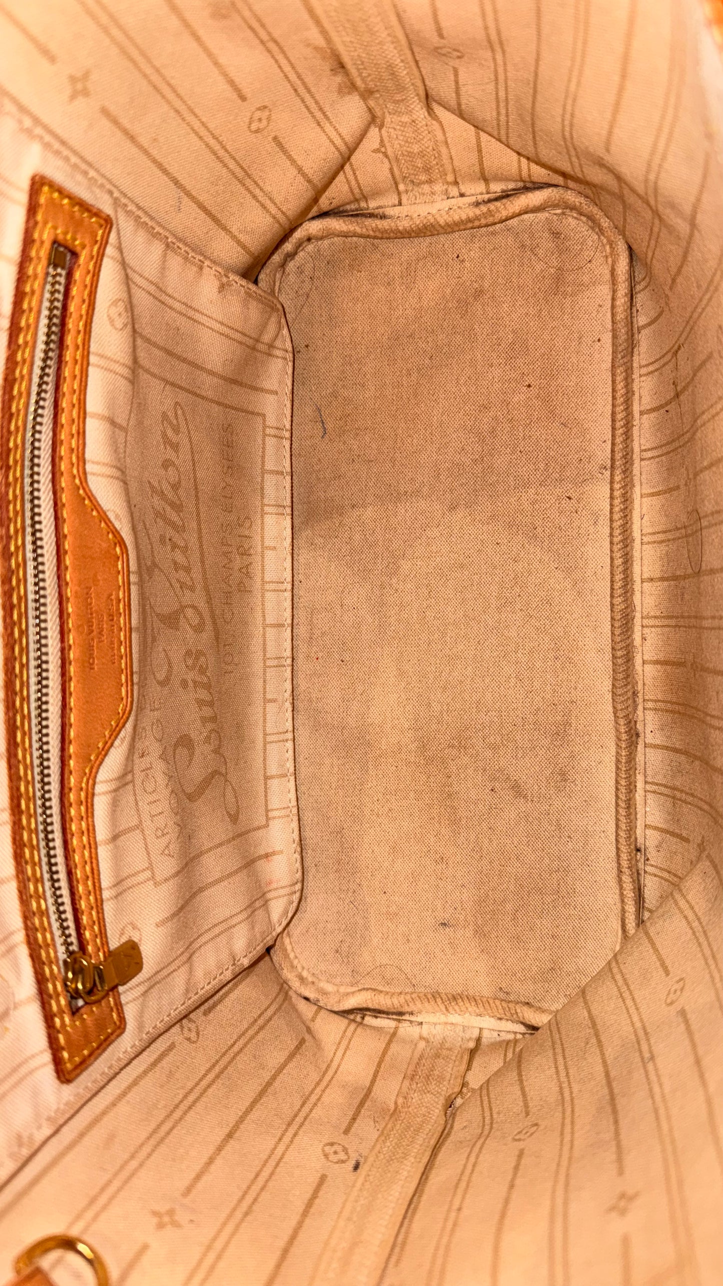 LOUIS VUITTON NEVERFULLsM TOTE BAG IN DAMIER AZUR CANVAS
