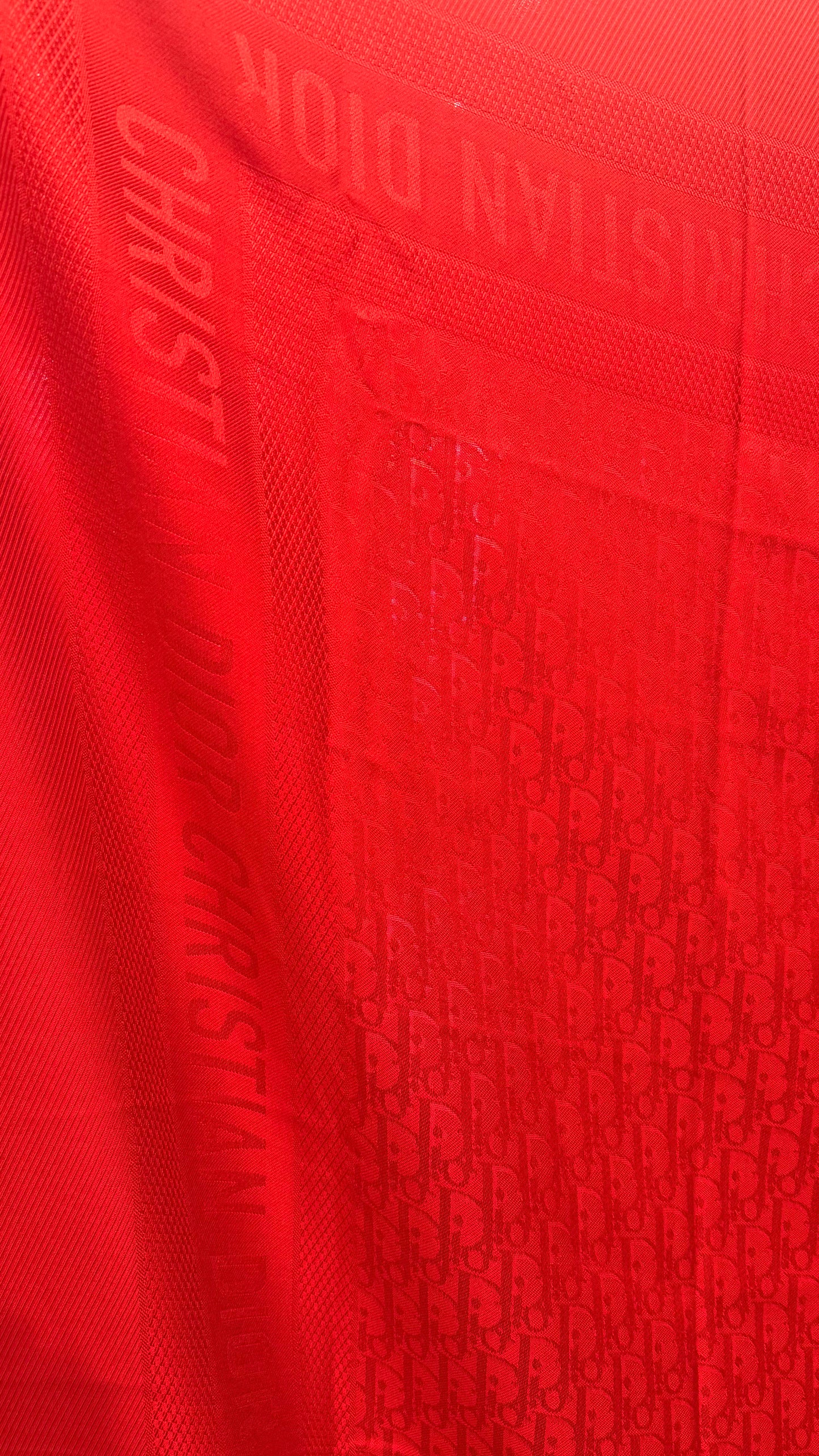 Christian Dior Red Monogram Scarf