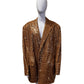 ANNAKIKI SS21 BROWN SEQUIN OVERSIZED BLAZER