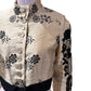 ERDEM CROPPED FLORAL SATIN JACKET