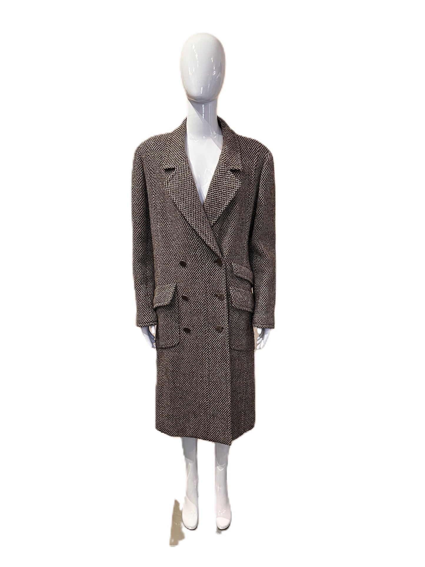 CHANEL BROWN TWEED COAT