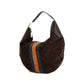 Gucci Brown, Blue & Orange Velvet Shoulder Bag