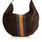 Gucci Brown, Blue & Orange Velvet Shoulder Bag