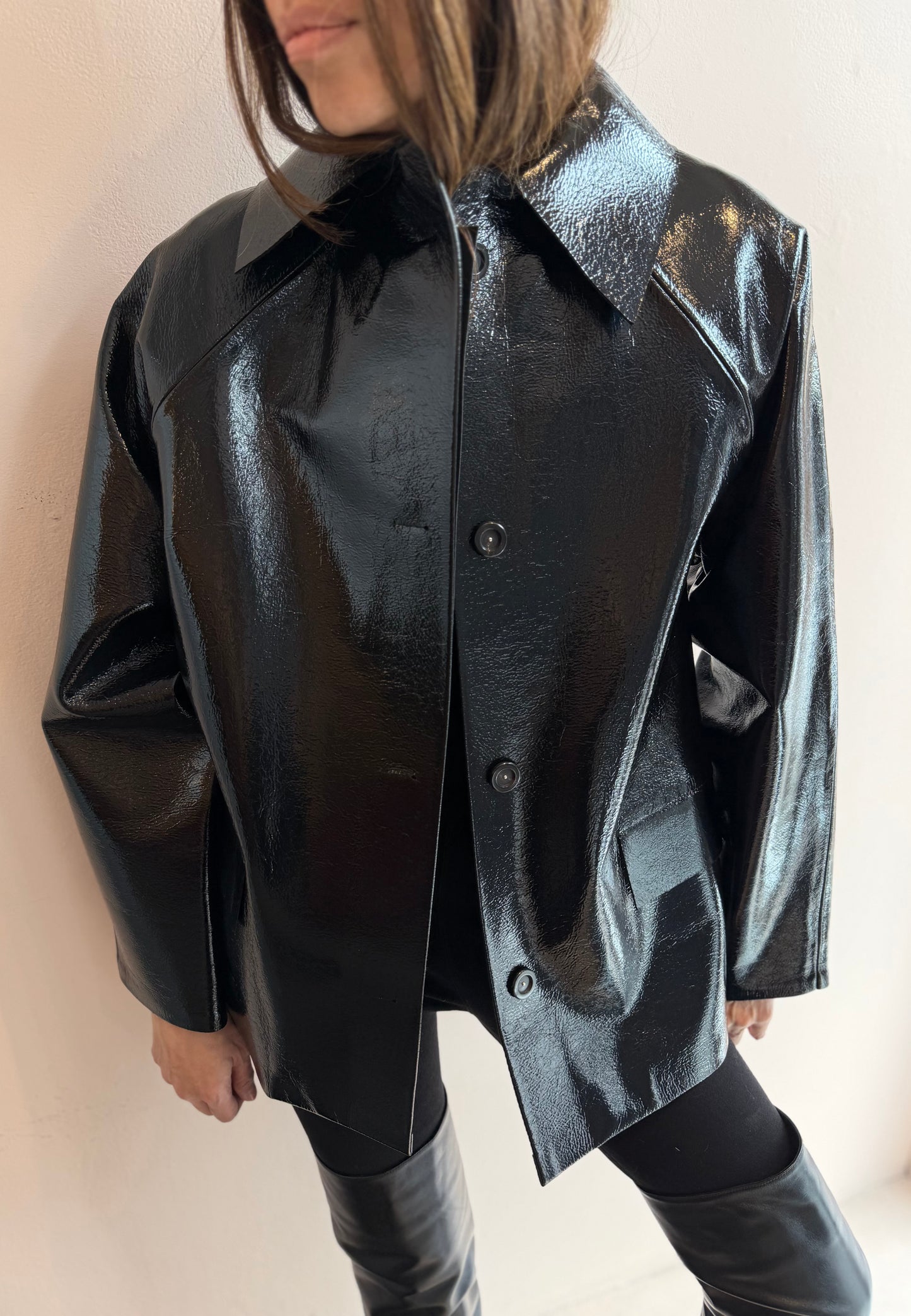 KASSL EDITION BLACK WOOL COAT