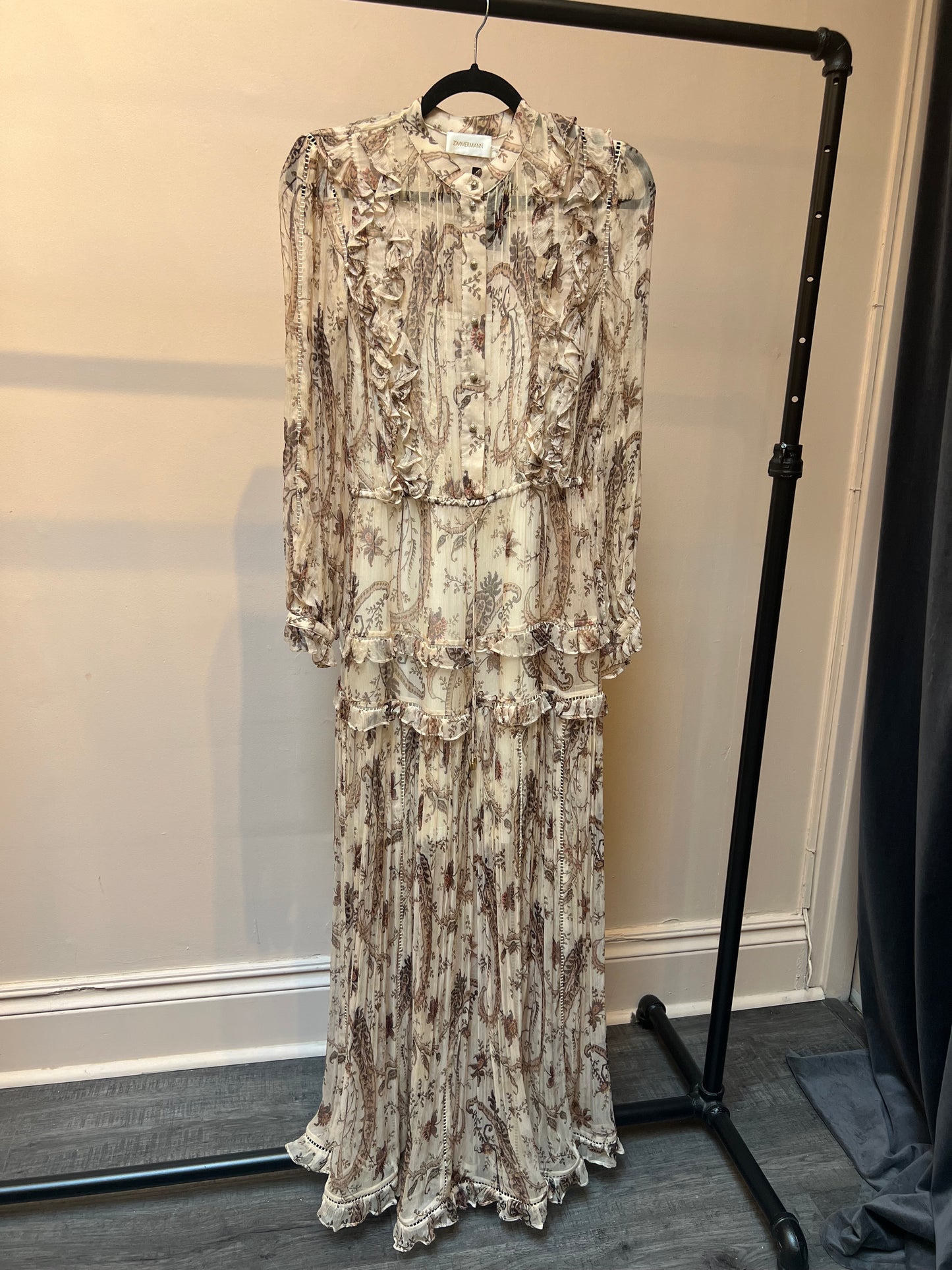 Zimmermann Long Sleeve Floral Dress