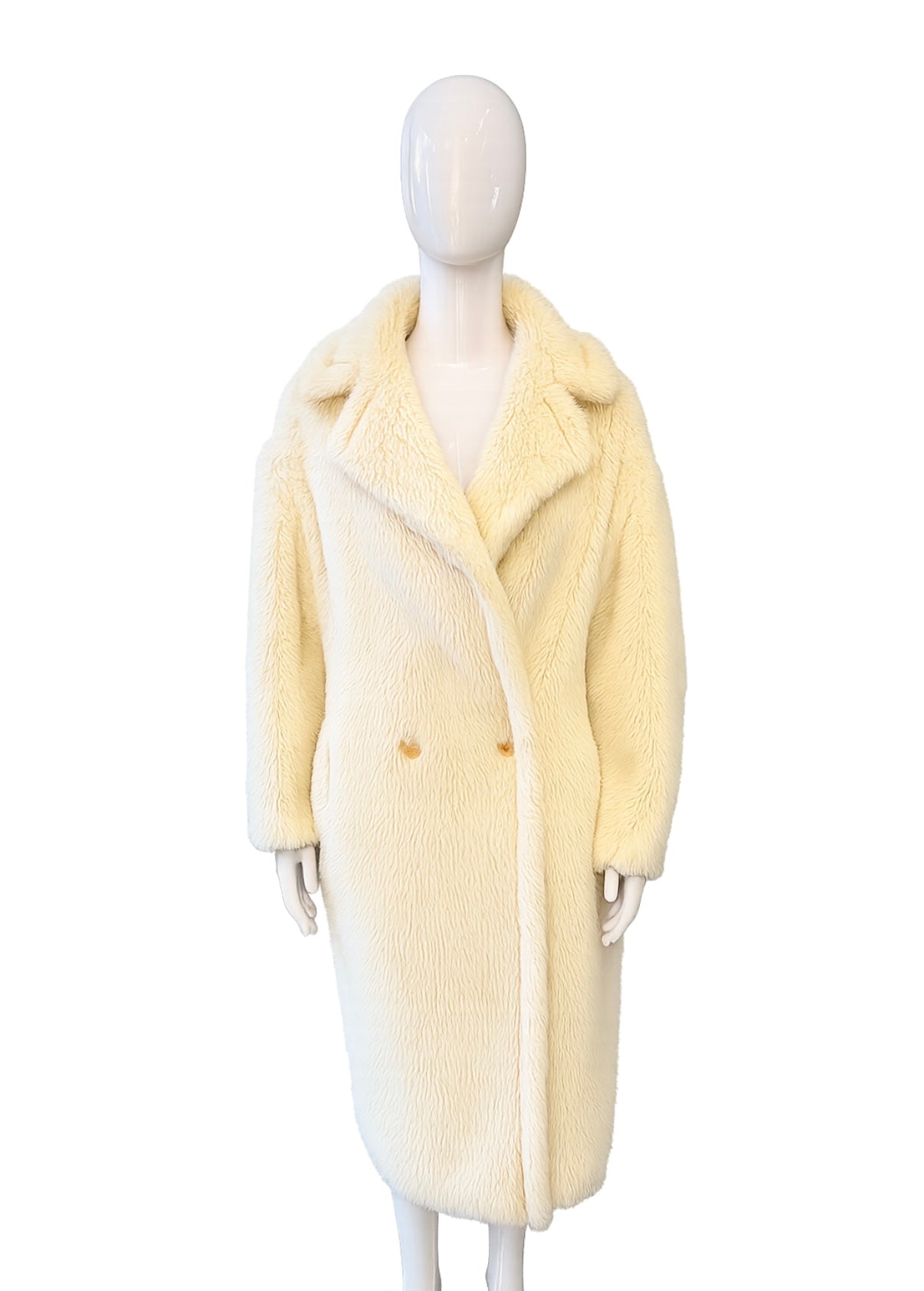 Max Mara Ivory Teddy Coat - Size Small