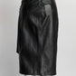 Isabel Marant Black Leather Skirt 38