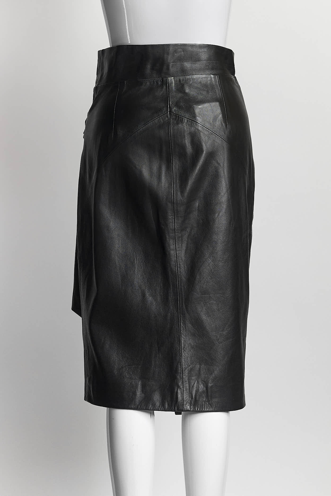 Isabel Marant Black Leather Skirt 38