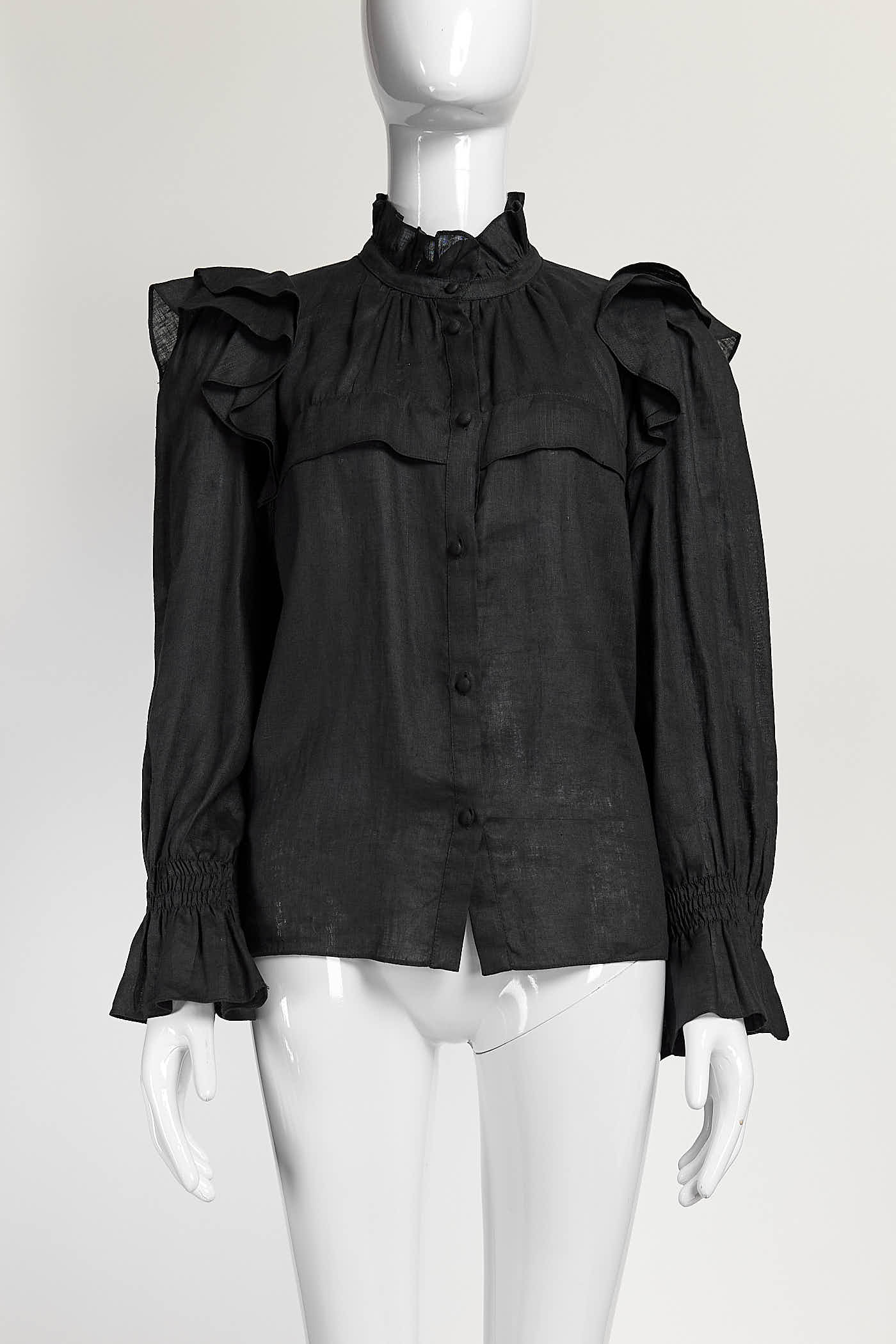 Isabel Marant Etoile Black Linen Blouse 38
