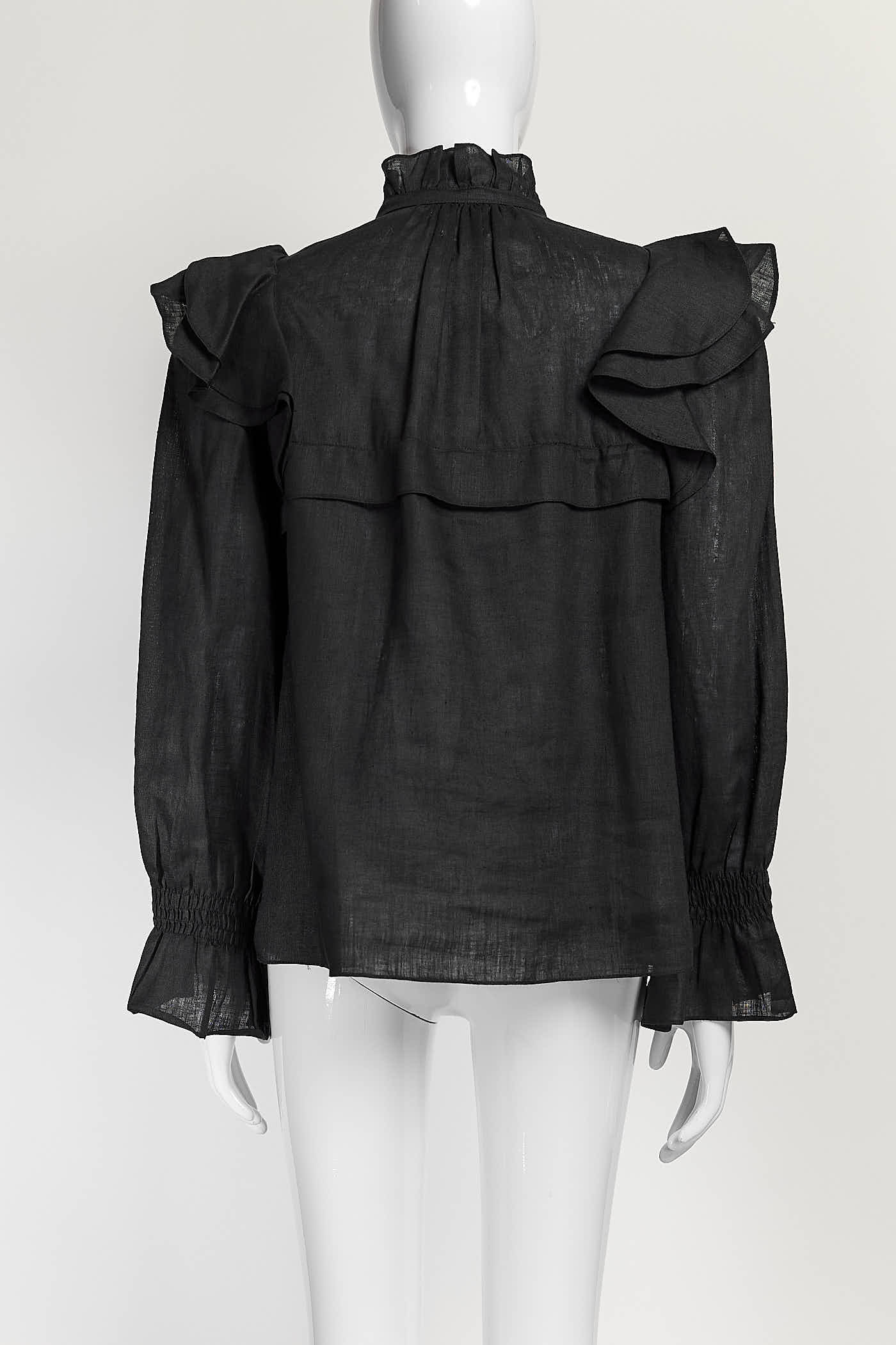 Isabel Marant Etoile Black Linen Blouse 38