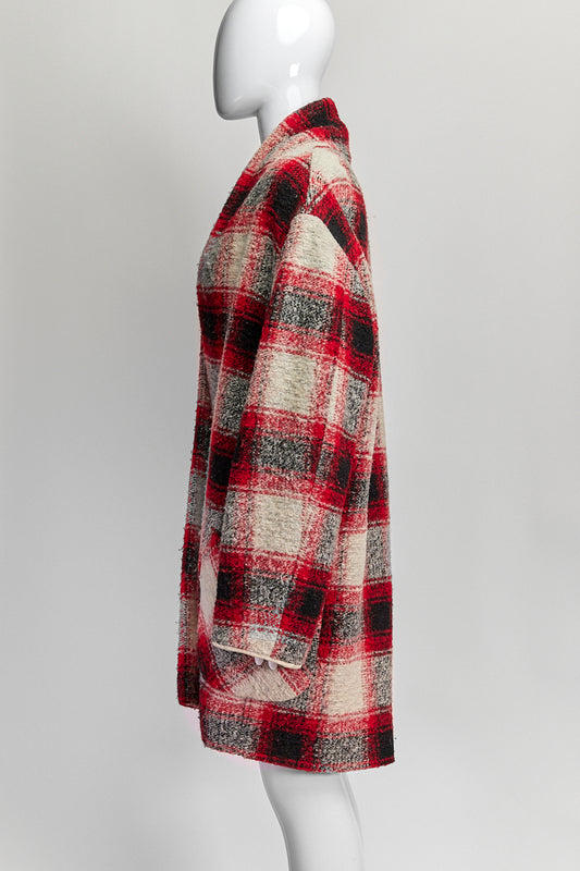 Isabel Marant Red Plaid Coat IT 40