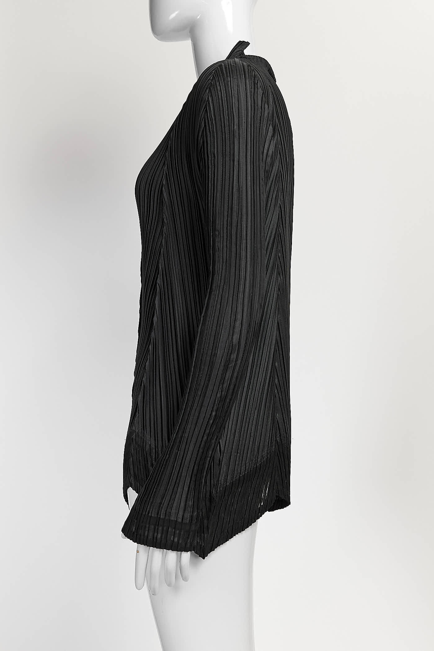 Issey Miyake Black Pleated Top 2