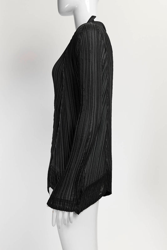 Issey Miyake Black Pleated Top 2