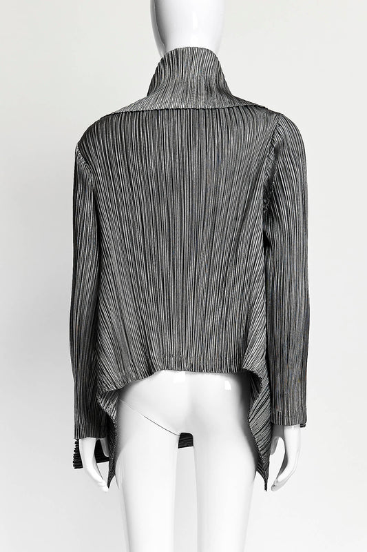 Issey Miyake Silver Pleated Jacket 2