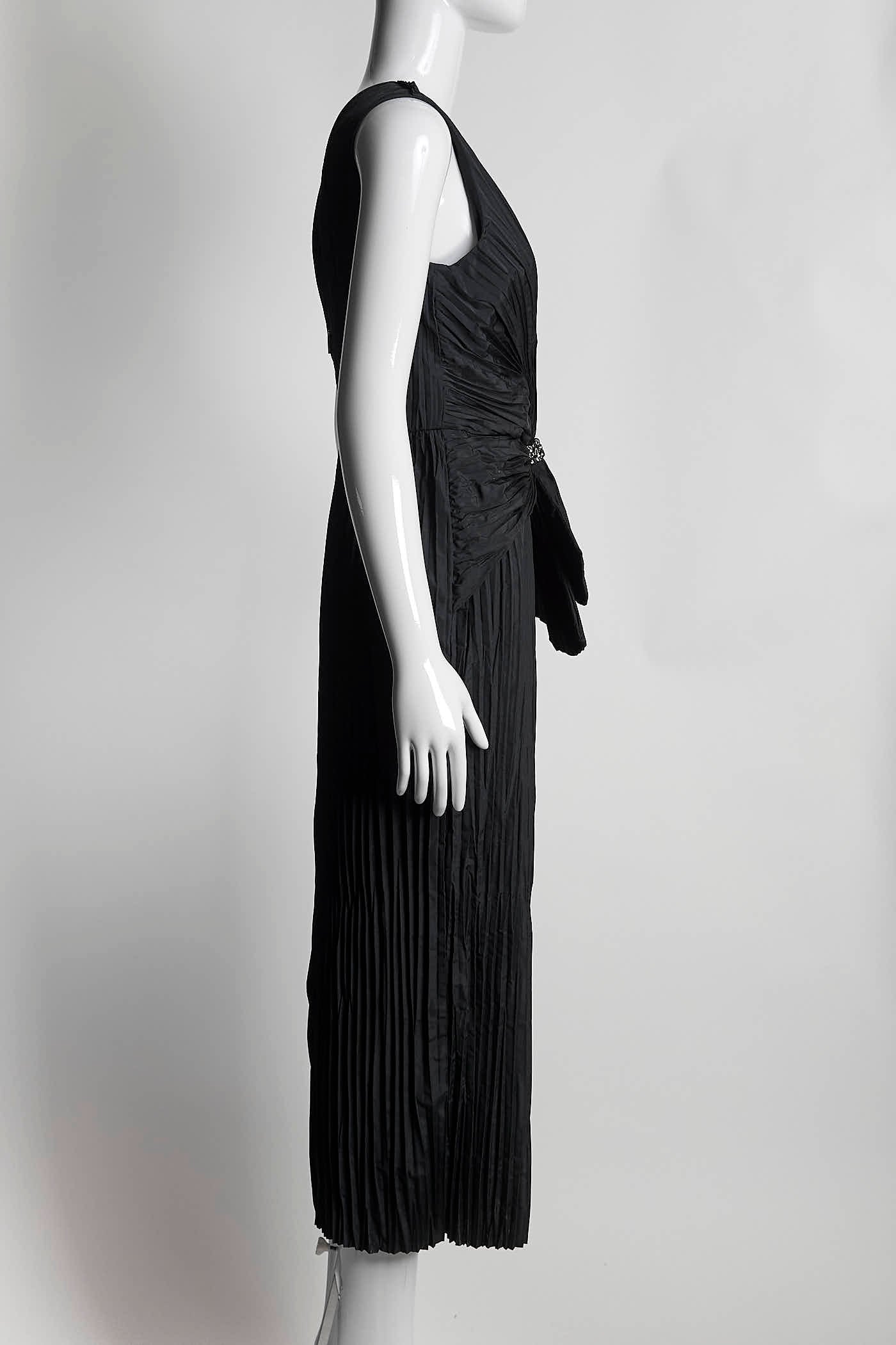 JASON WU COLLECTION PLEATED V-NECK COCKTAIL DRESS