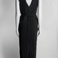 JASON WU COLLECTION PLEATED V-NECK COCKTAIL DRESS