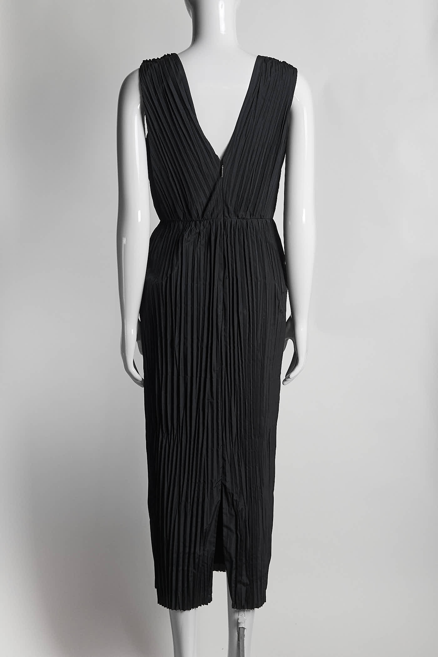 JASON WU COLLECTION PLEATED V-NECK COCKTAIL DRESS
