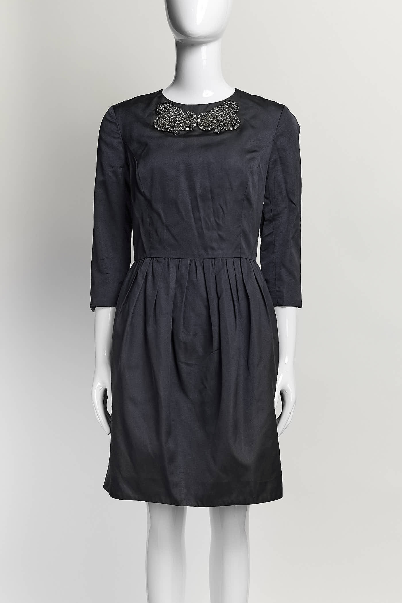 JASON WU Crystal Detail Black Dress 4