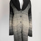 Jean Paul Gaultier Grey/Cream Striped Cardigan M