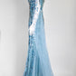 Jenny Packham Planelto Blue sequin-embellished Maxi Dress US 4