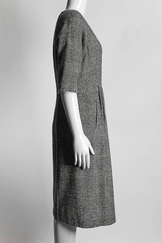 Jil Sander Black/White Houndstooth Dress S/M