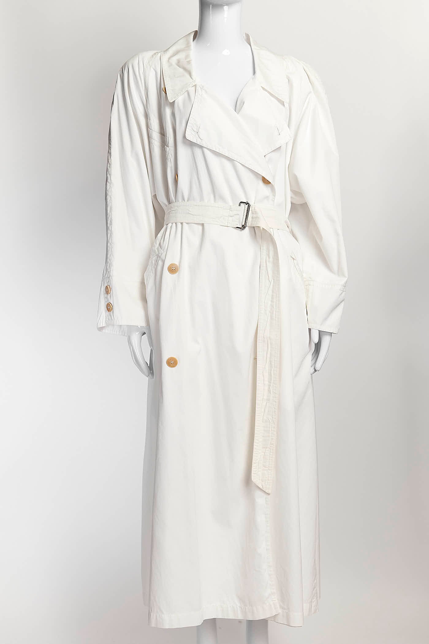Jil Sander White Trench Coat 38