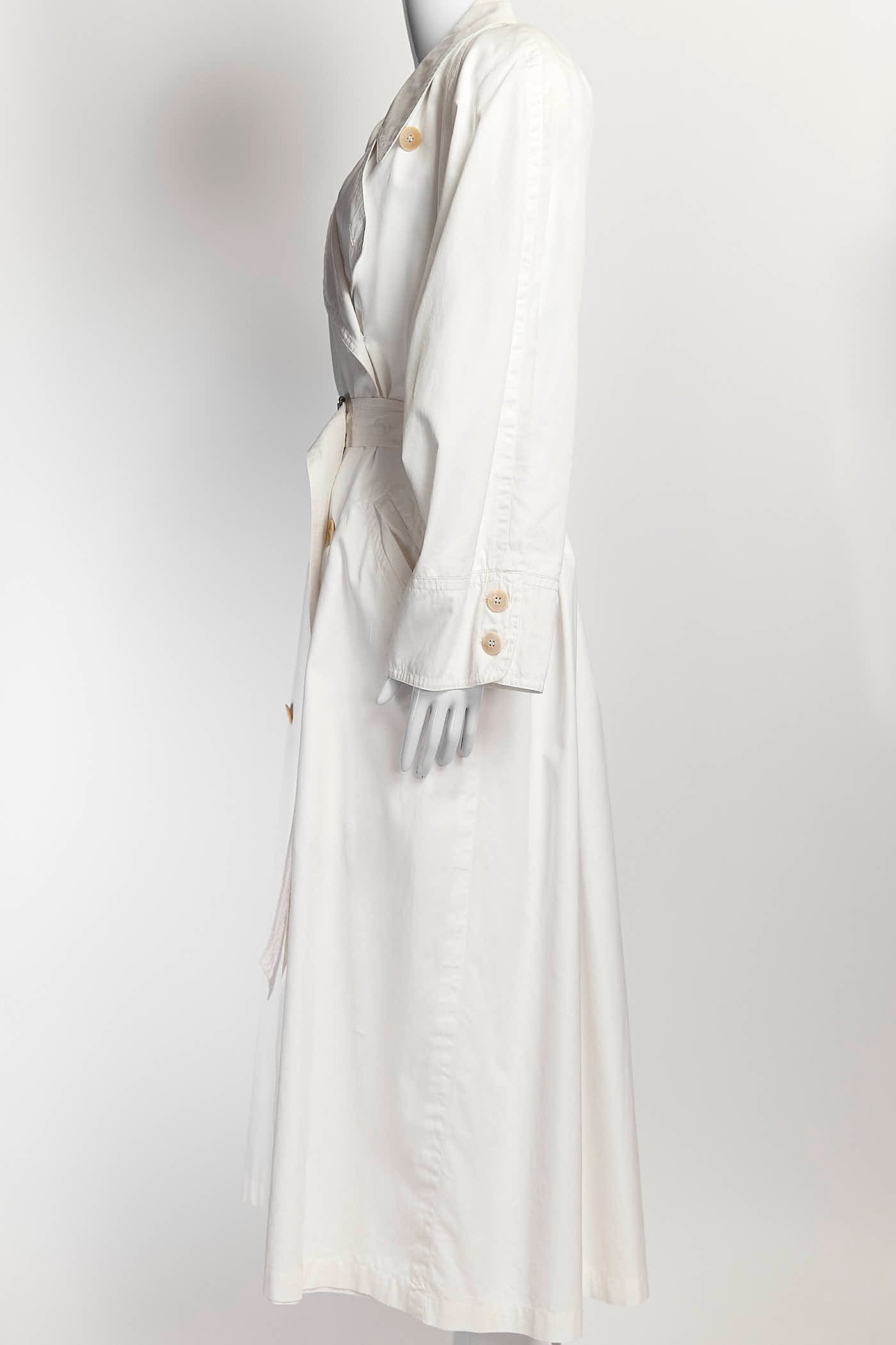 Jil Sander White Trench Coat 38