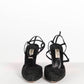 Jimmy Choo Glitter Black with Square Toe/Slingback 40