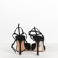 Jimmy Choo Glitter Black with Square Toe/Slingback 40