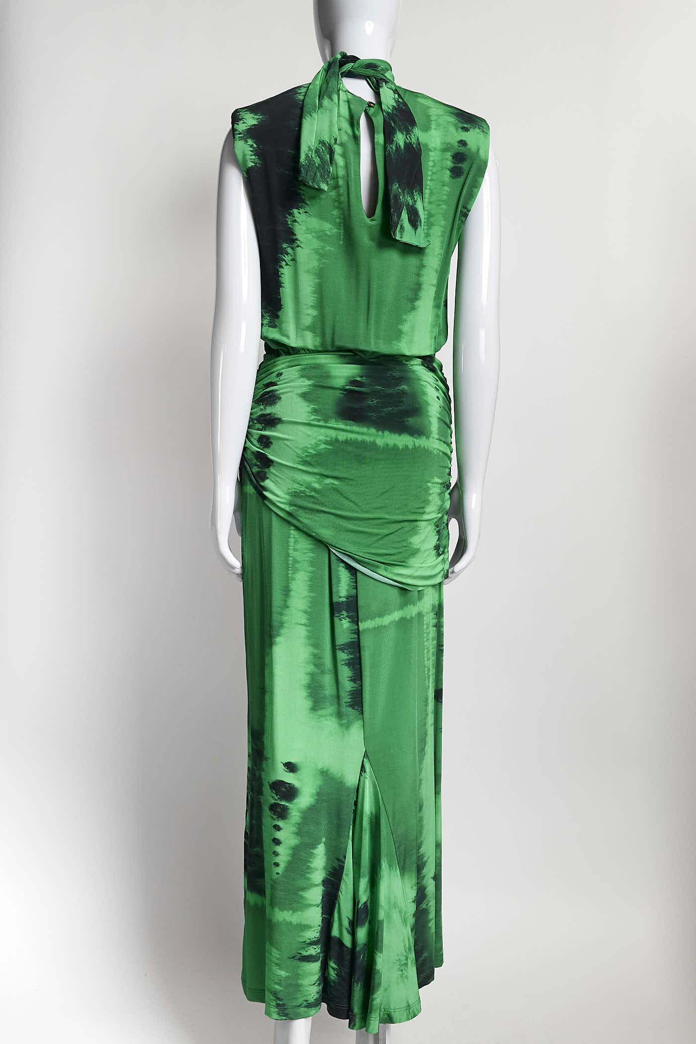 Johannan Ortiz Green Tie-Dye Long Dress 4