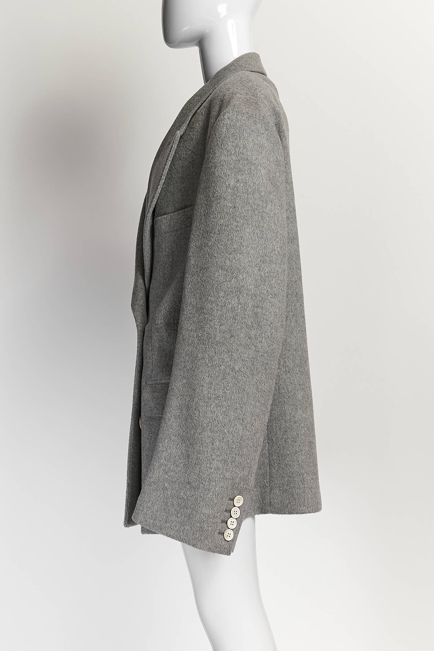 Junya Watanabe Comme Des Garcons light Grey Cashmere Wool Coat M