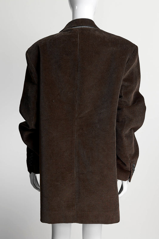 Khaite Brown Corduroy Double Breasted Blazer 12