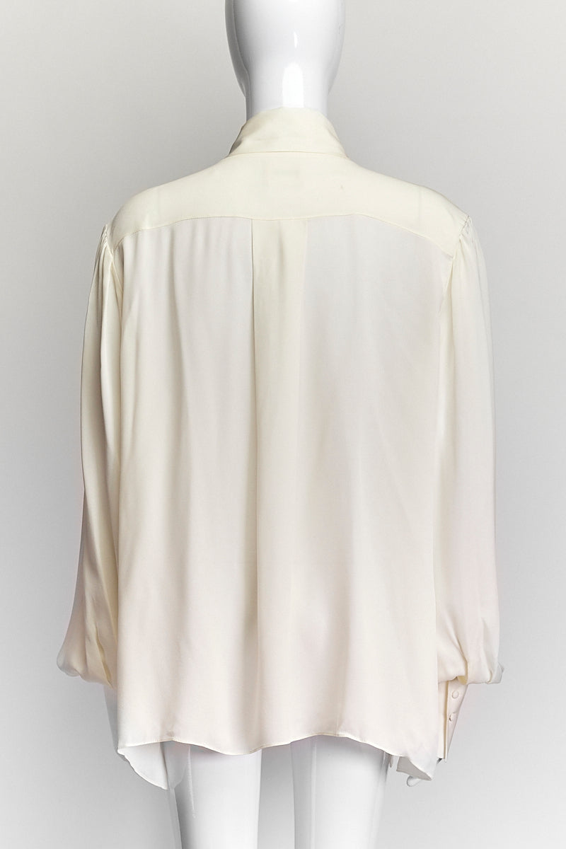 Khaite Cream Silk Blouse L