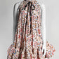 LANVIN Grosgrain-trimmed Ruffled Floral-print Mini Dress In Pink 1