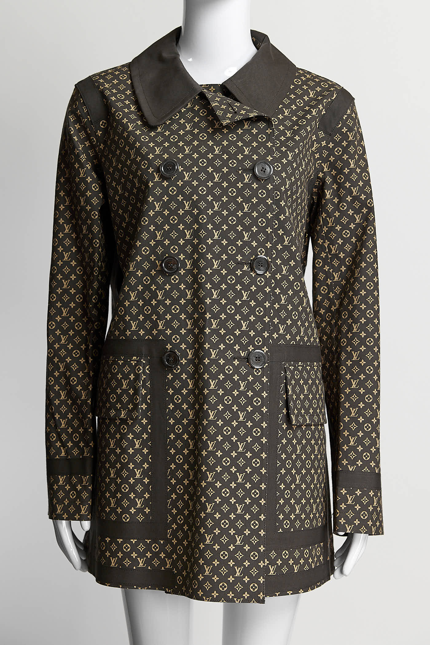 LOUIS VUITTON Brown Monogram Rain Coat 42