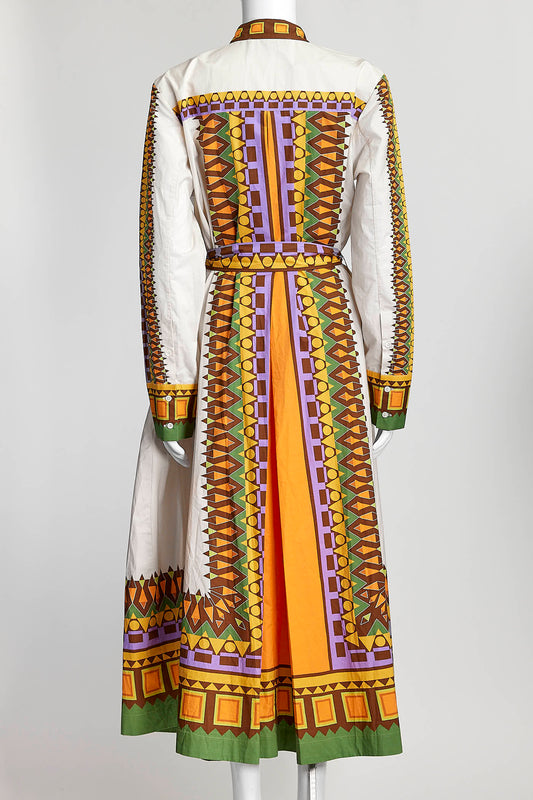 La DOUBLEJ Edition 31 Sundowner Flared Print Midi Dress L