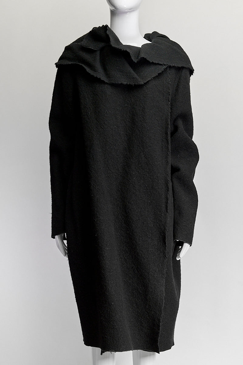 Lanvin Black Wool Coat IT 40