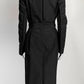 Lanvin Black Long Trench Coat 40